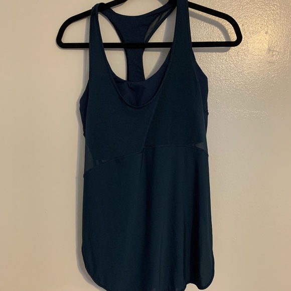 lululemon athletica Tops - Lululemon Built in Bra Half Mesh Tank Top